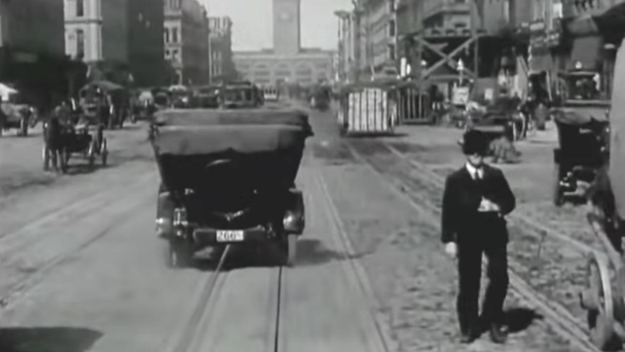 A Trip Down Market Street Before the Fire 1906 movie scene