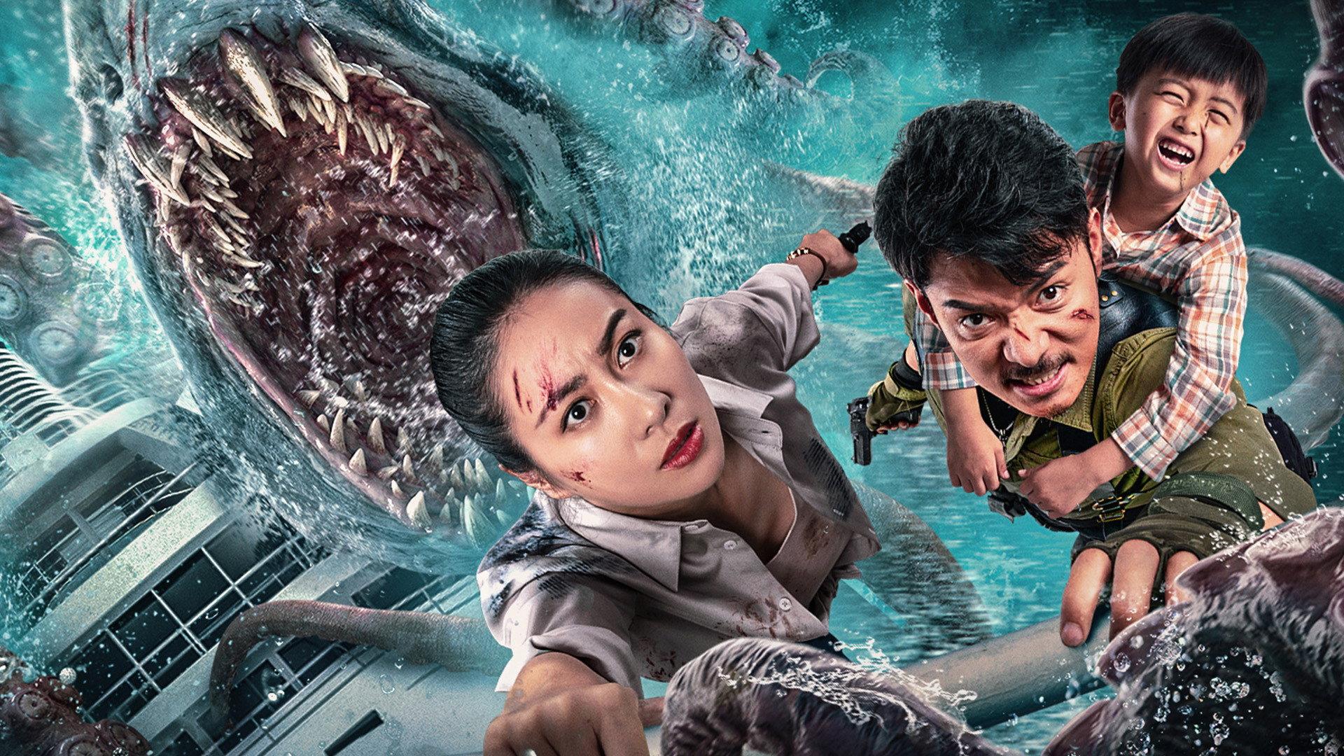 Sharktopus 2023 movie scene