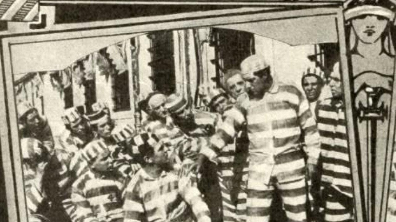 The Convict's Story 1914 movie scene