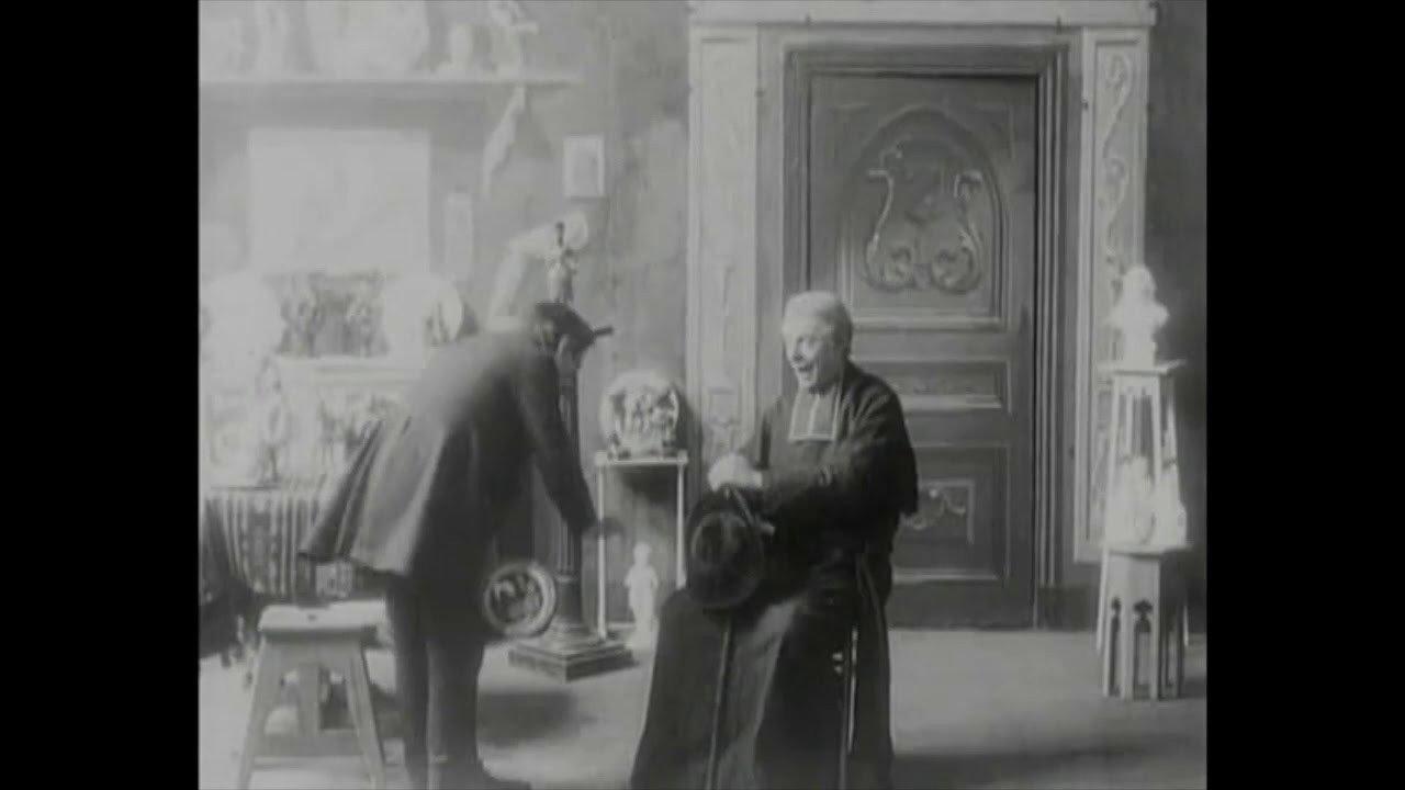The Parish Priest's Christmas 1906 movie scene