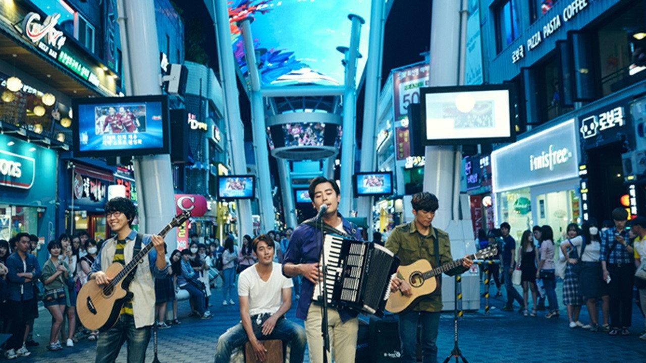 Blue Busking 2017 movie scene