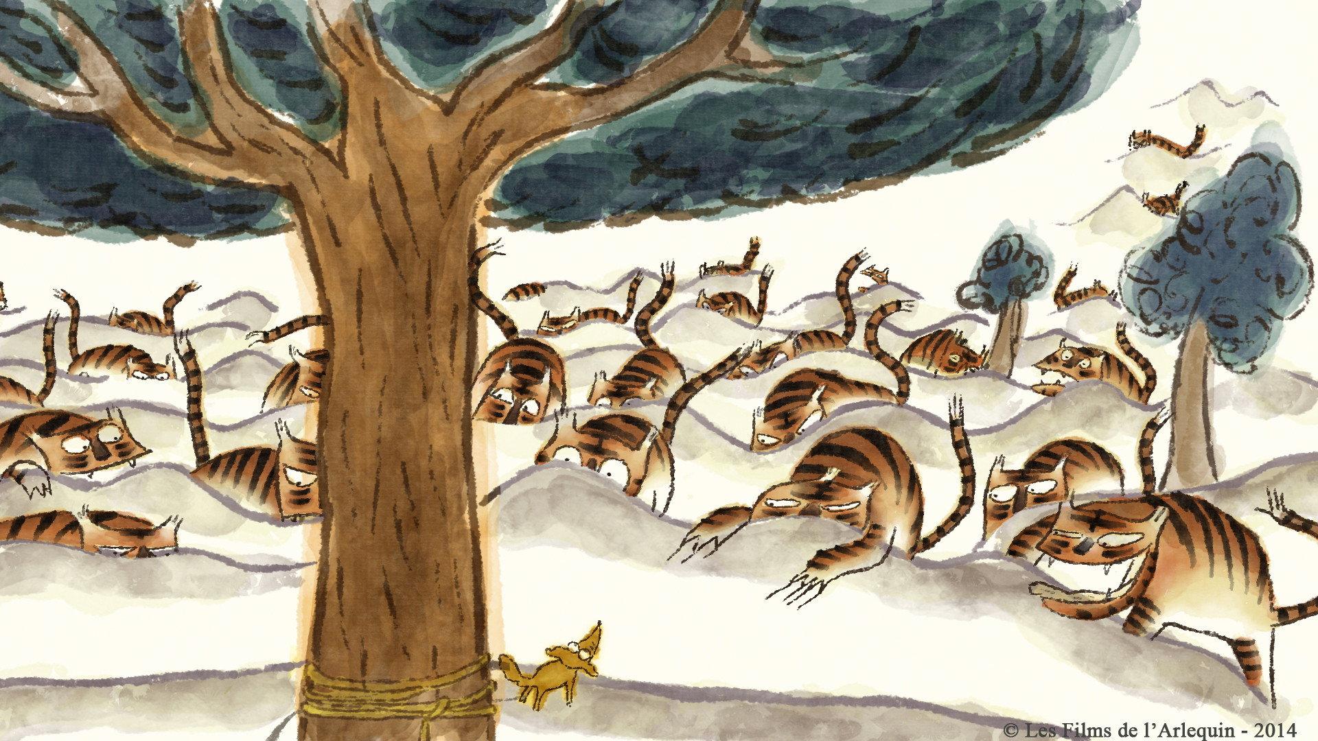 Tigers Tied Up in One Rope 2015 movie scene
