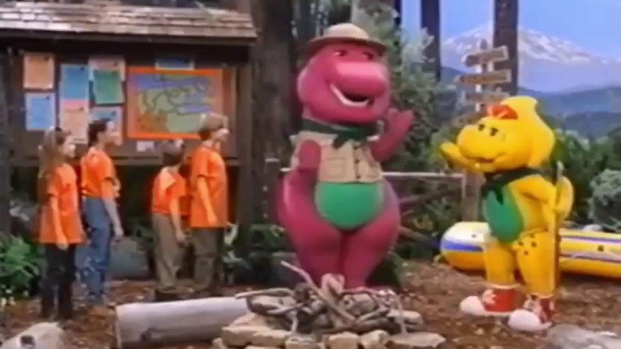 Barney's Camp WannaRunnaRound 1997 movie scene