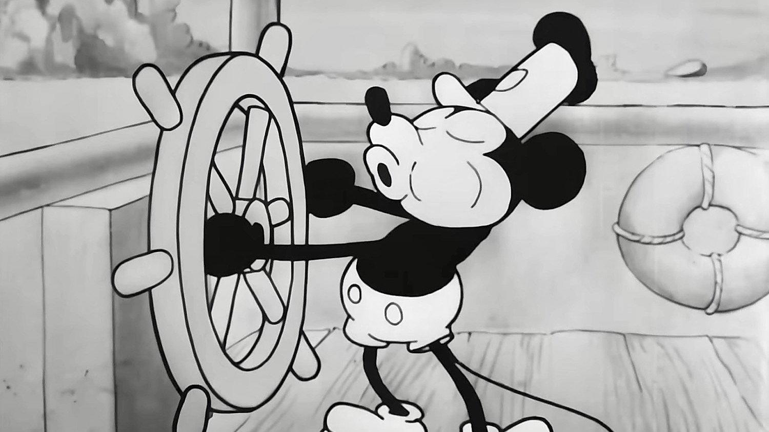 Steamboat Willie 1928 movie scene