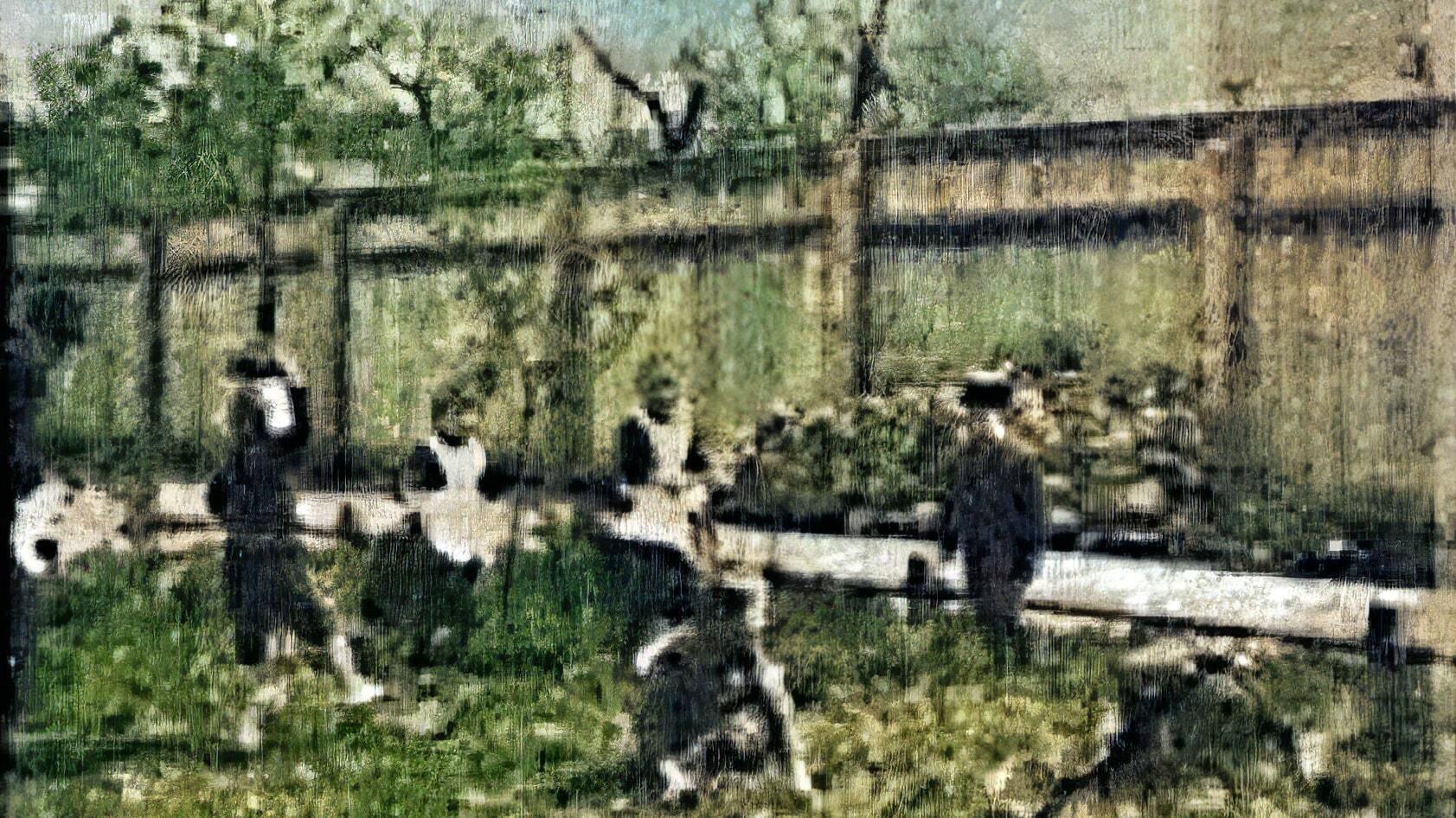 Children Playing in the Garden 1894 movie scene