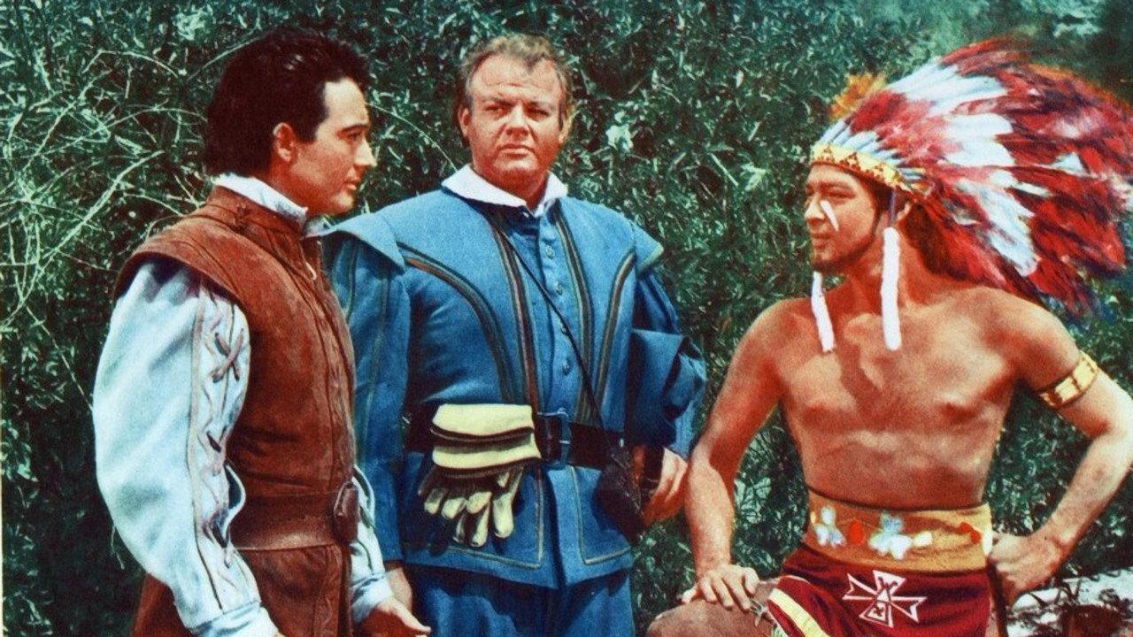 Captain John Smith and Pocahontas 1953 movie scene