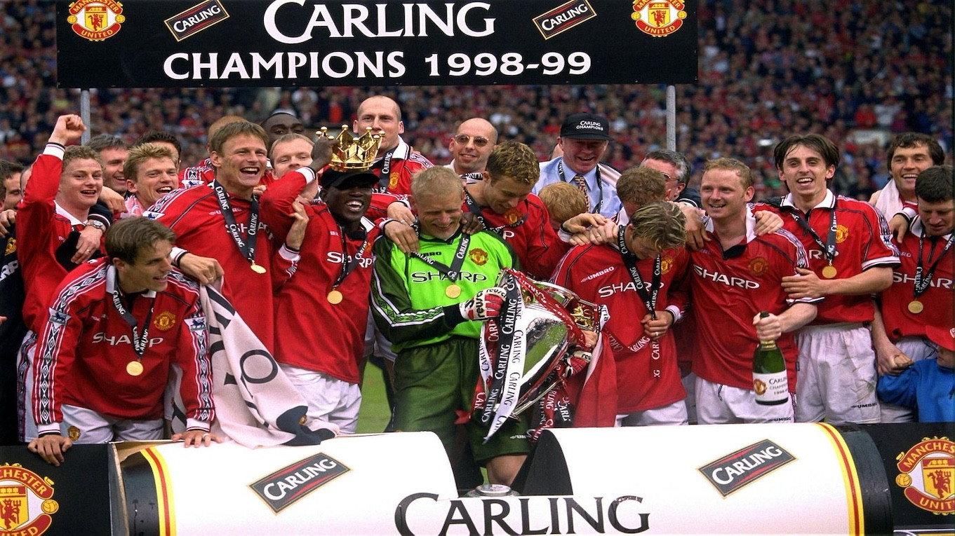 Manchester United Season Review 1998-99 The Treble 1999 movie scene