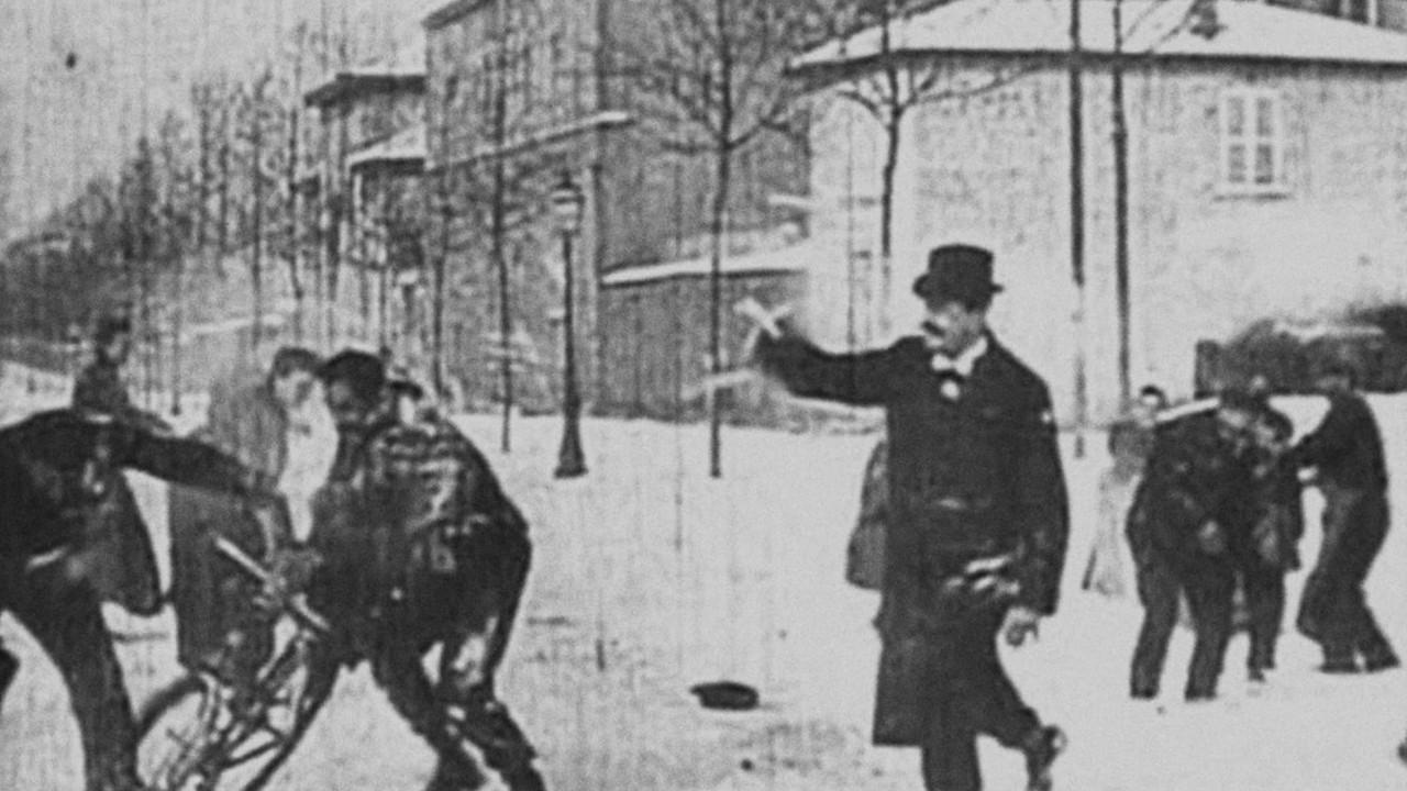 Snowball Fight 1897 movie scene