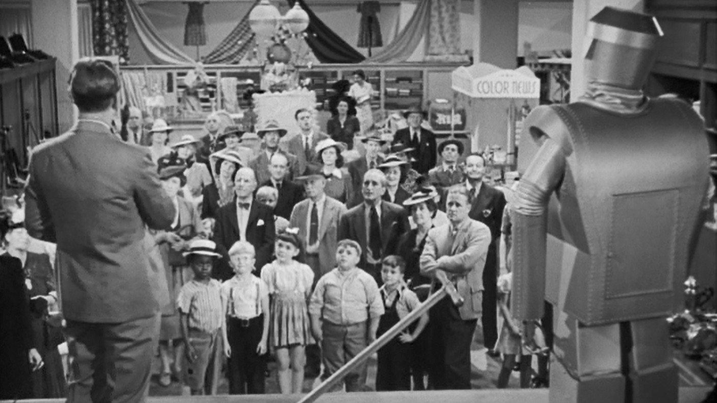 Robot Wrecks 1941 movie scene