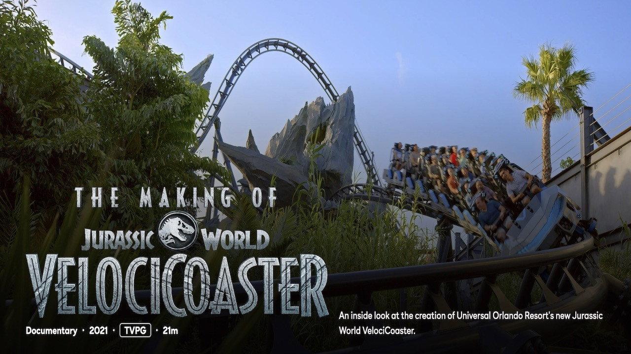 The Making of Jurassic World VelociCoaster 2021 movie scene