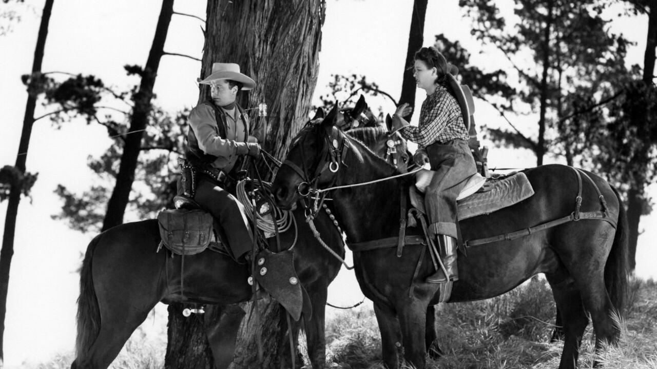 Cyclone on Horseback 1941 movie scene