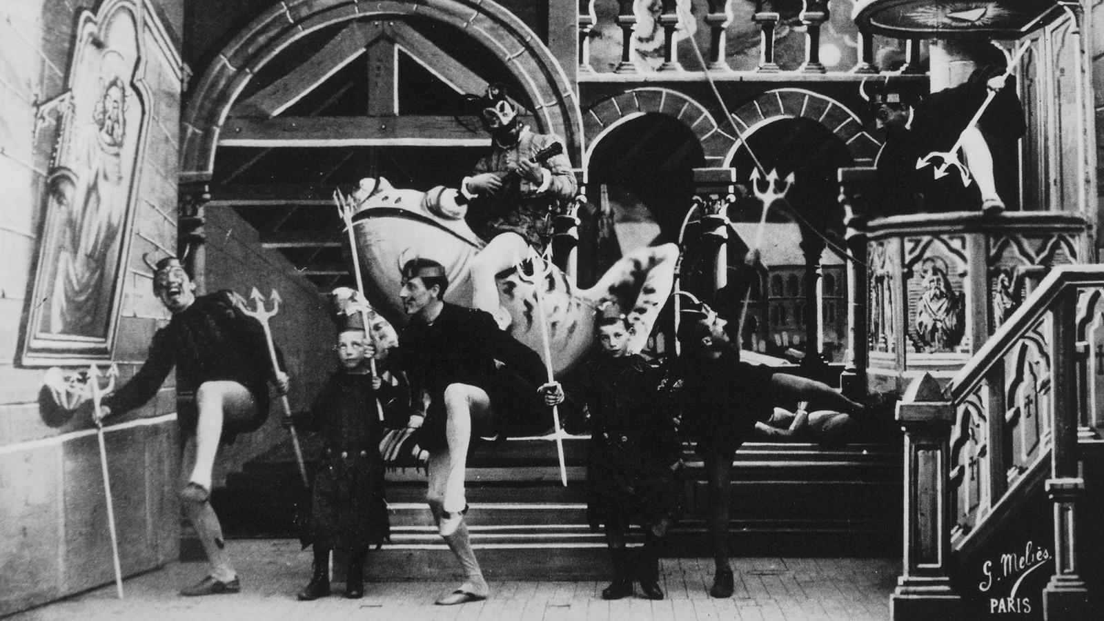 The Devil in a Convent 1899 movie scene