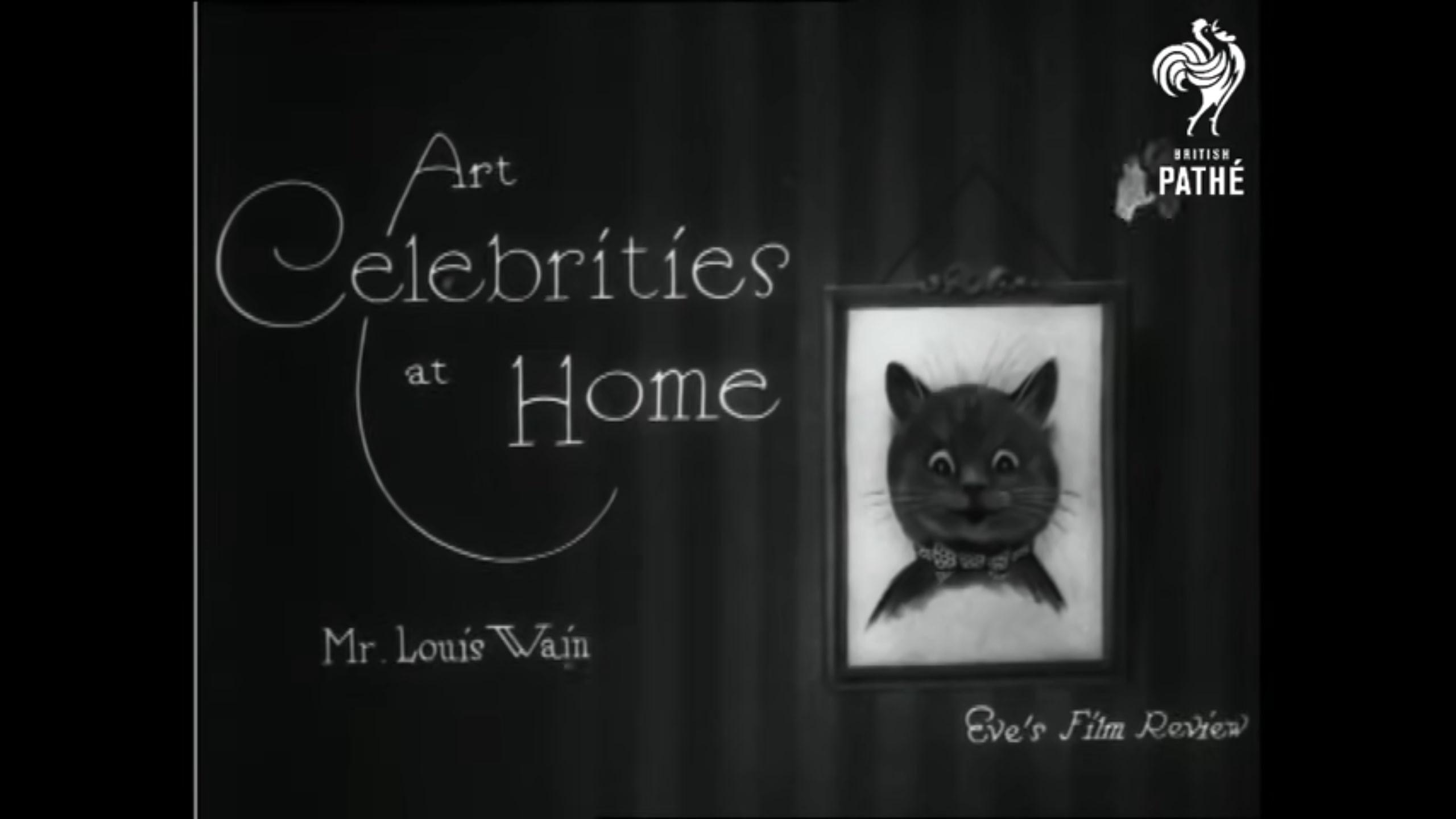 Art Celebrities at Home - Mr Louis Wain 1921 movie scene