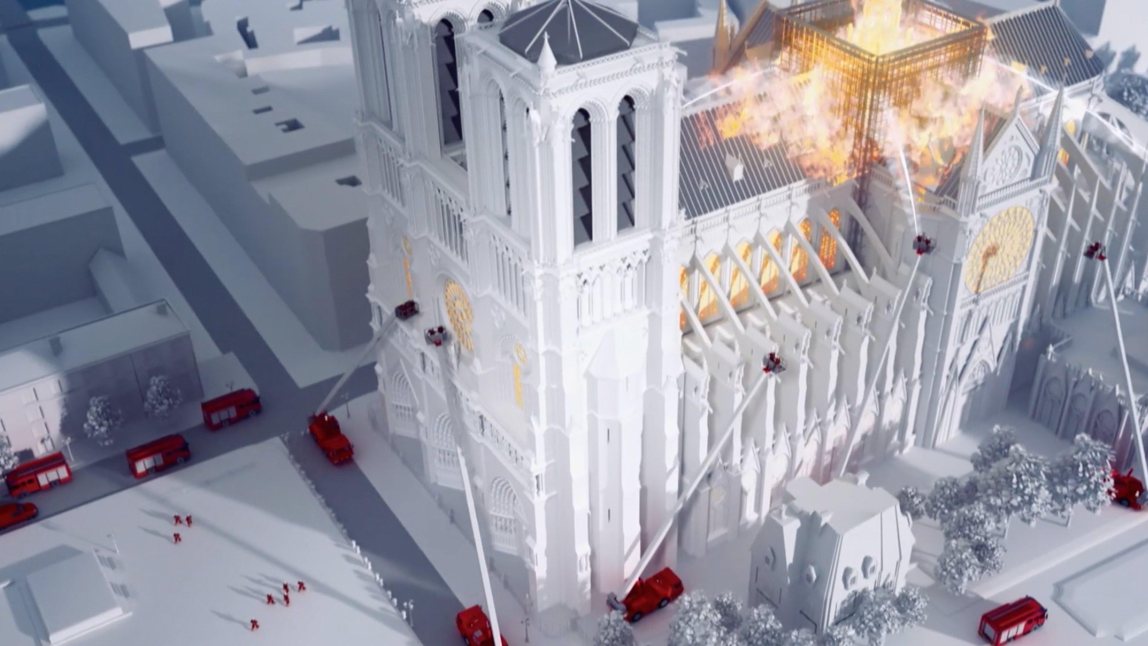 Notre-Dame: Race Against the Inferno 2019 movie scene