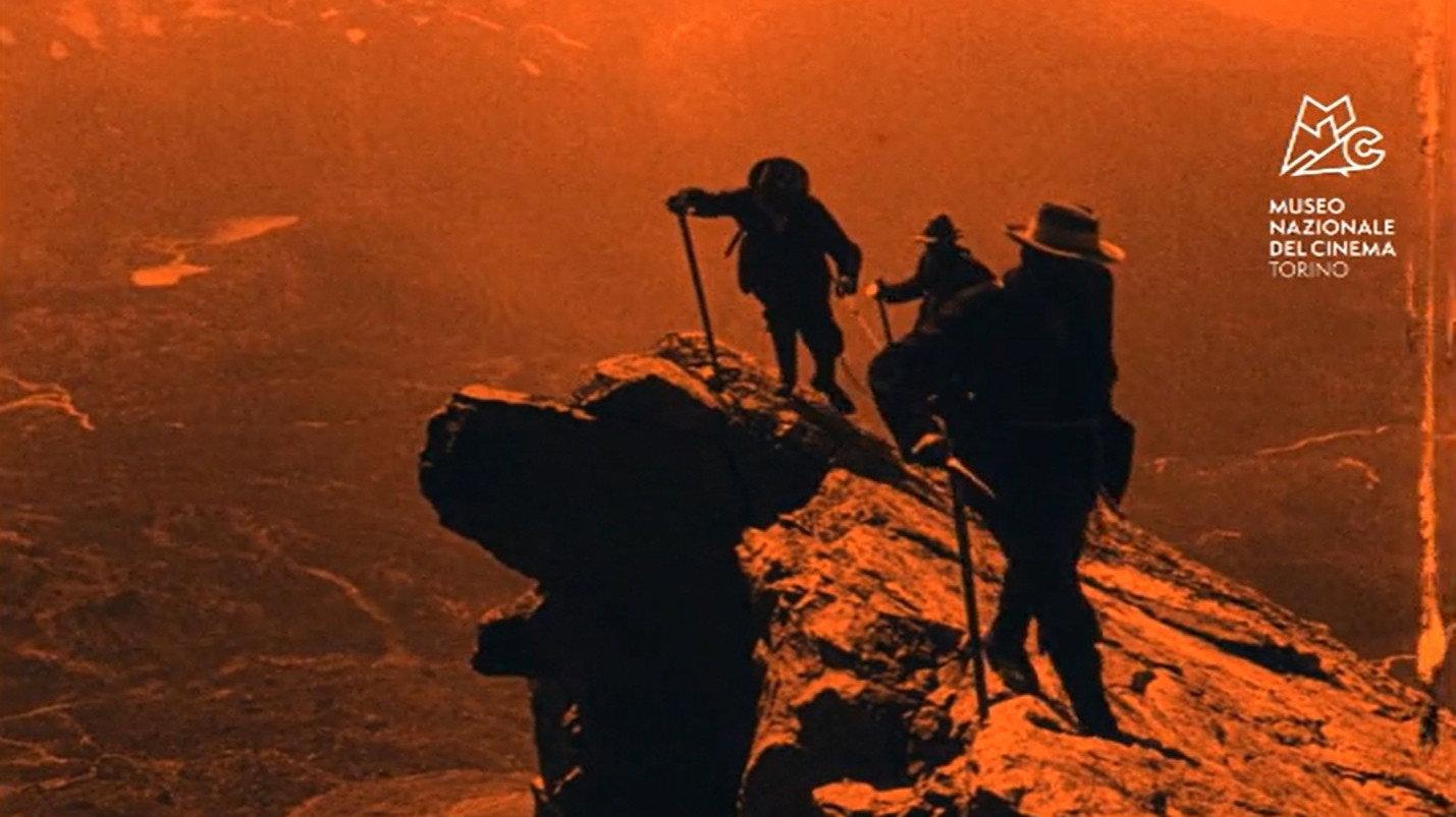 The Ascent of the Matterhorn 1912 movie scene
