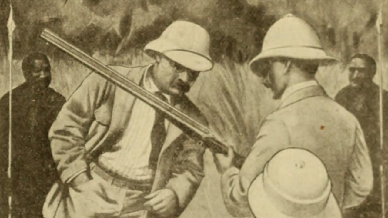 Hunting Big Game in Africa 1909 movie scene