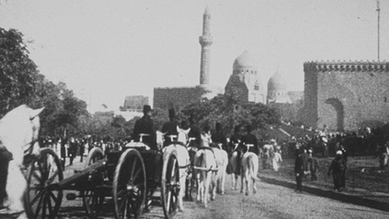 Cairo, Artillery Parade 1897 movie scene