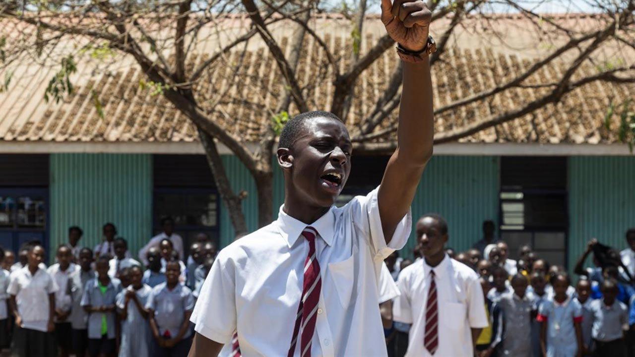 The sky over Kibera 2019 movie scene