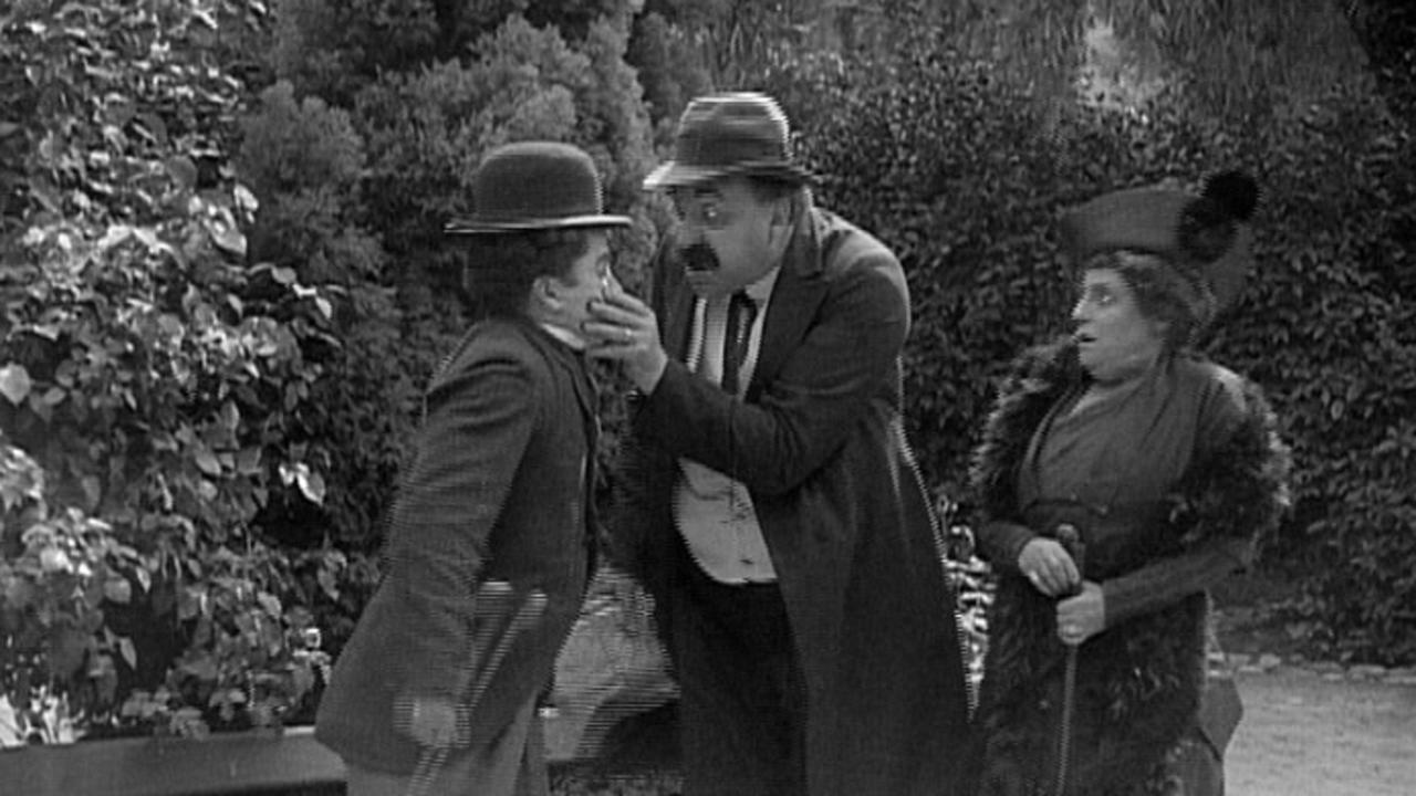 Caught in the Rain 1914 movie scene