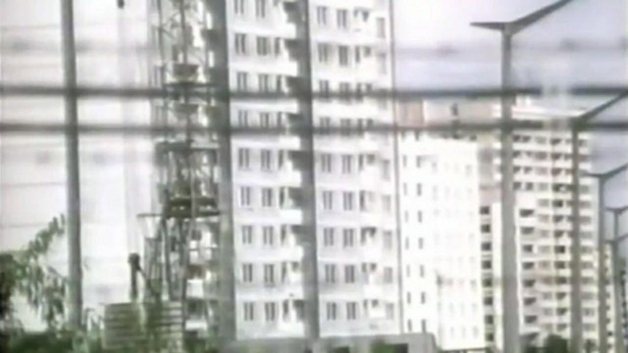 Approaching the Apocalypse. Chernobyl is Nearby 1991 movie scene