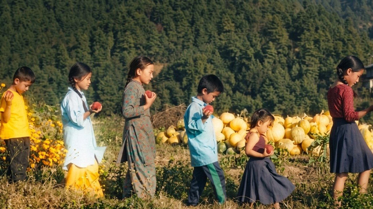 What grows in Thari Maila’s vegetable garden? 2026 movie scene