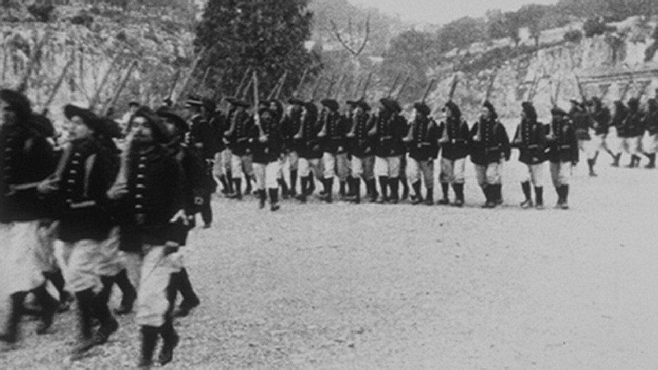 24th Chasseurs Alpins: Parade at a Gymnastic Pace 1897 movie scene