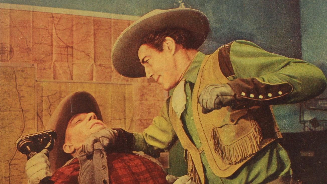 The Lone Rider Rides On 1941 movie scene