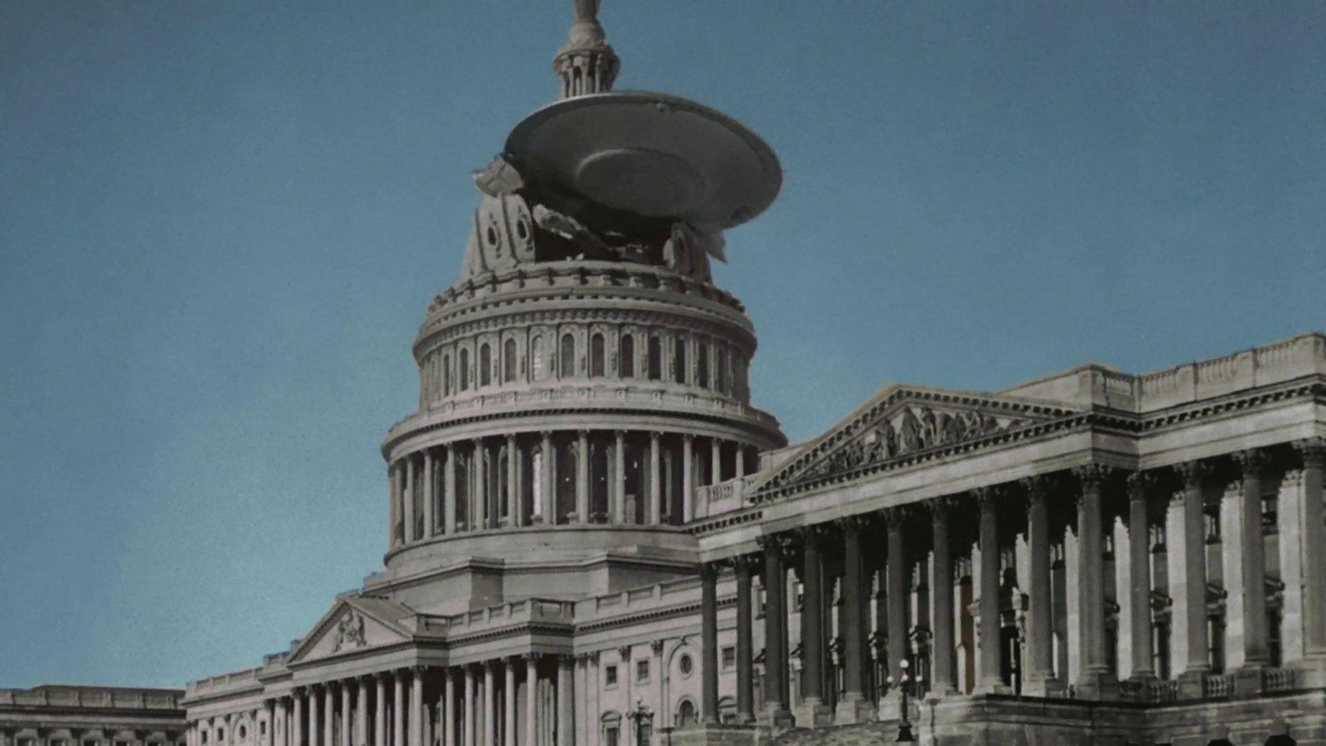 Earth vs. the Flying Saucers 1956 movie scene