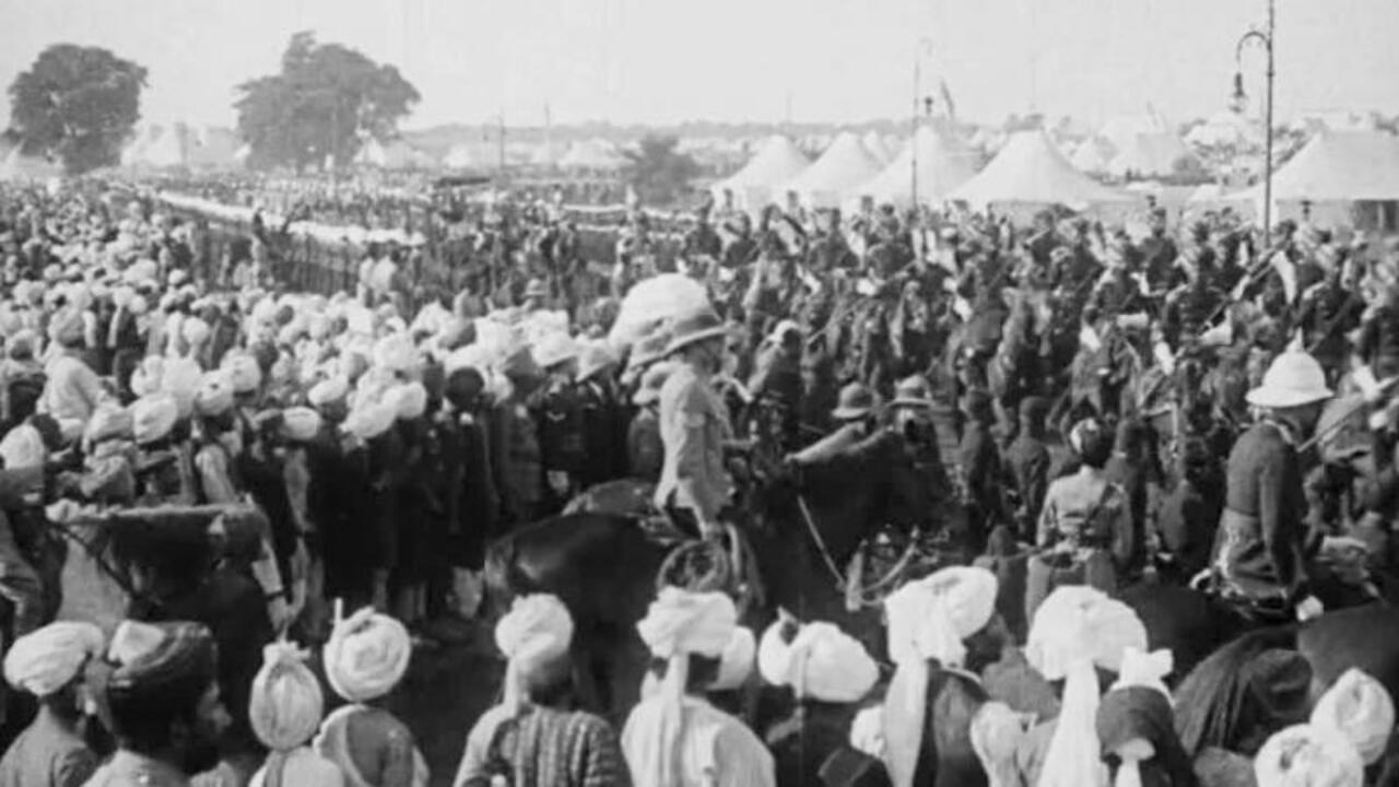 Our King Emperor and Queen Empress Hold a Durbar in Delhi 1912 movie scene