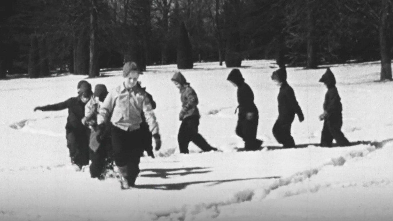 Play in the Snow 1945 movie scene