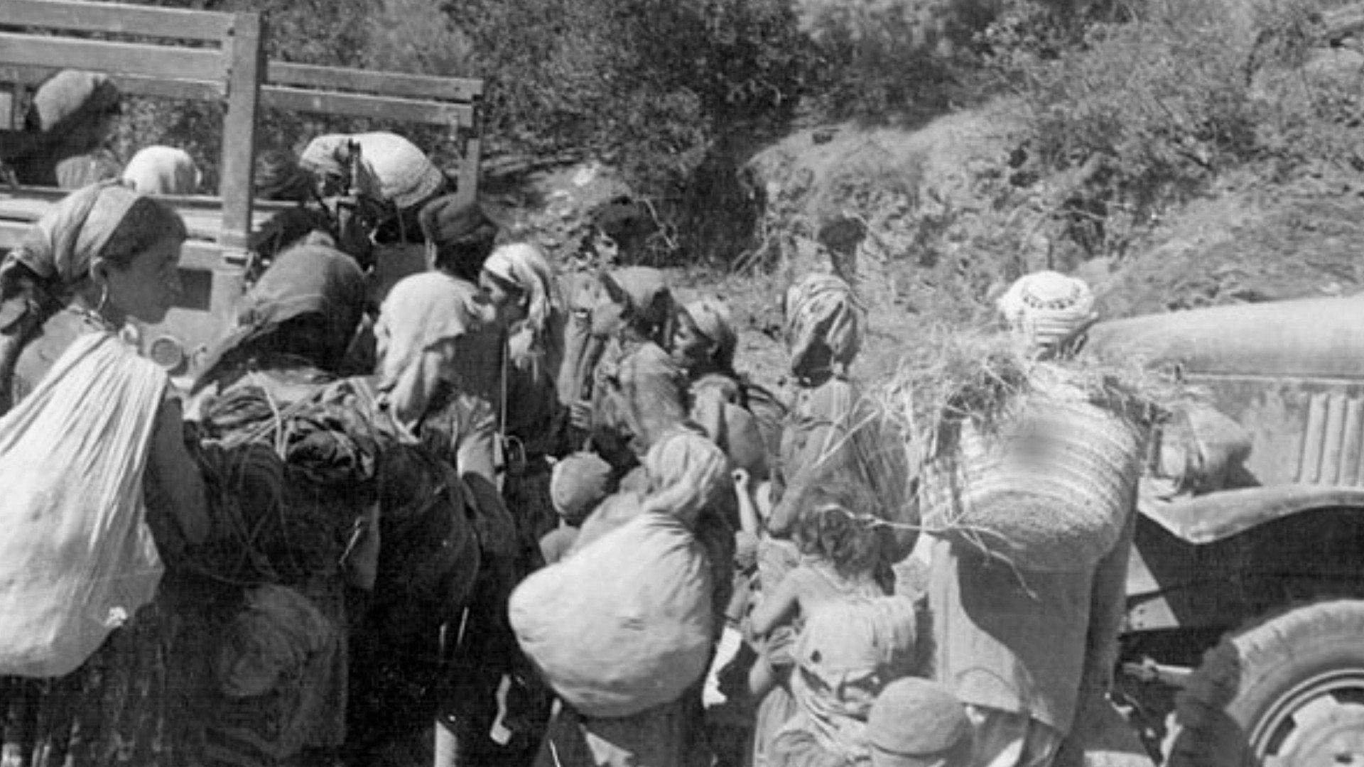 Algerian Refugees 1958 movie scene