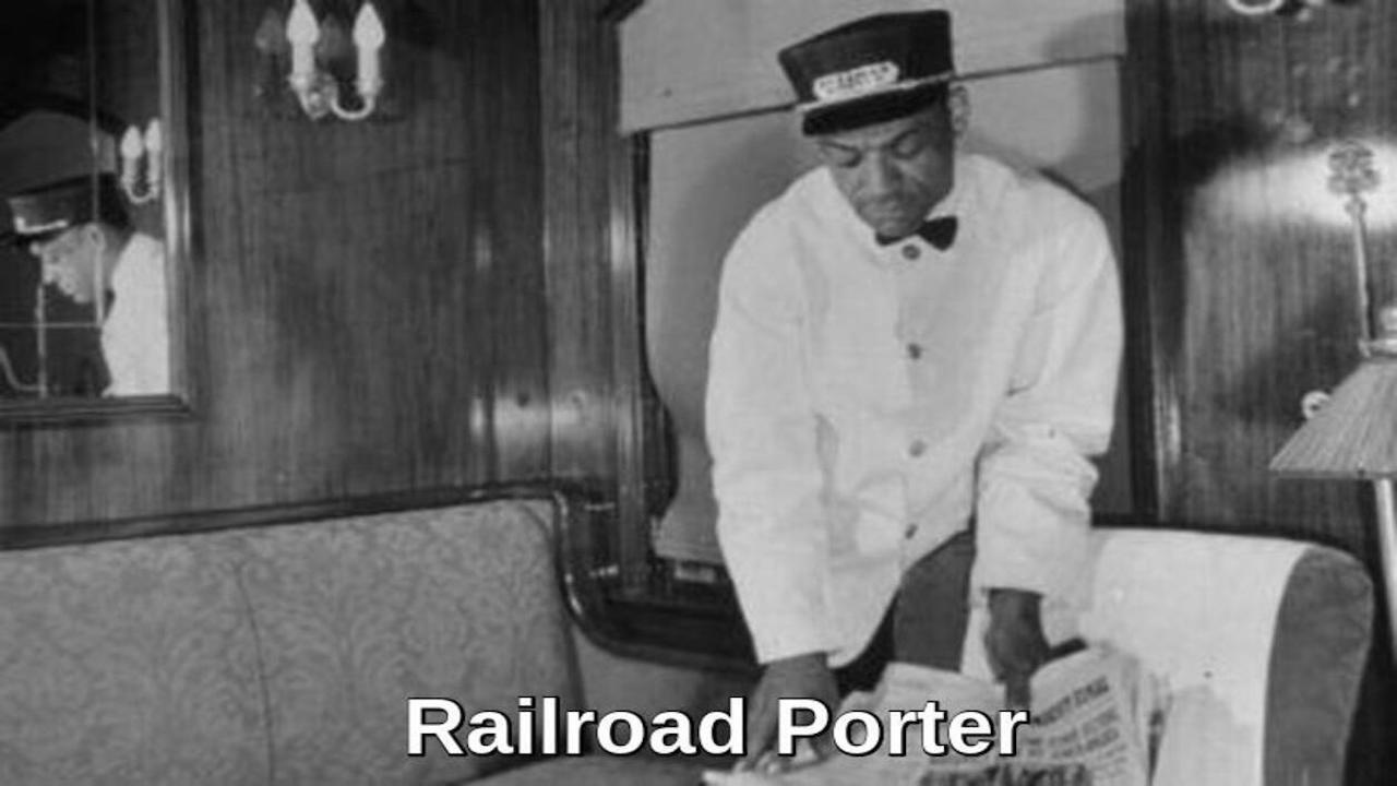 The Railroad Porter 1912 movie scene