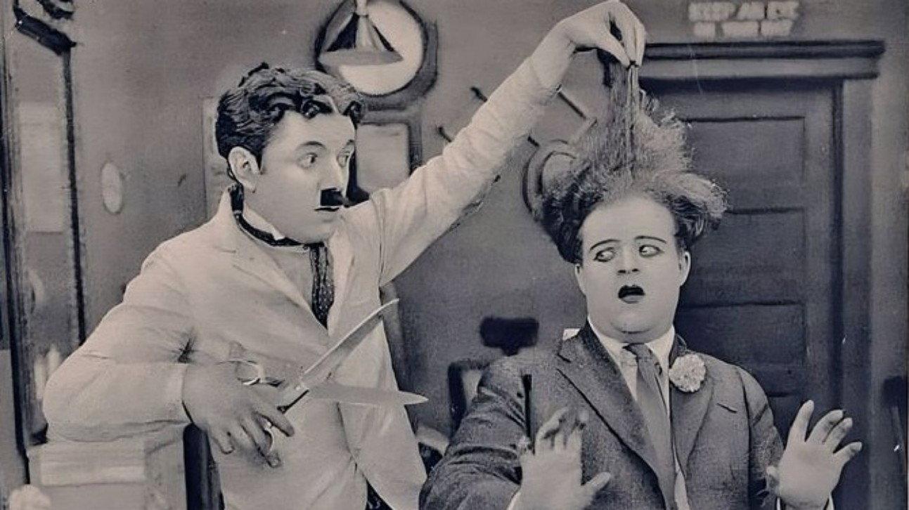 His Day Out 1918 movie scene