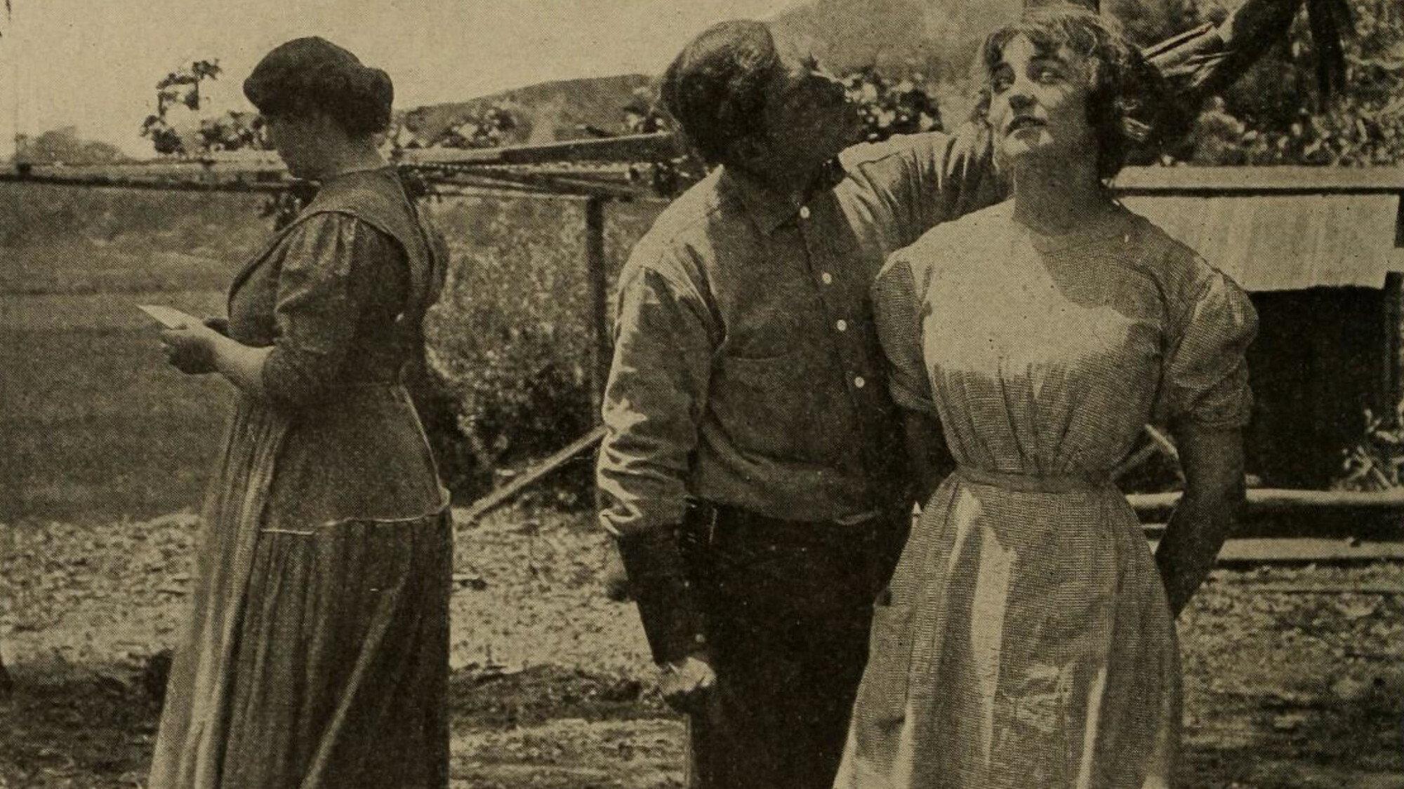 The Corporation and the Ranch Girl 1911 movie scene