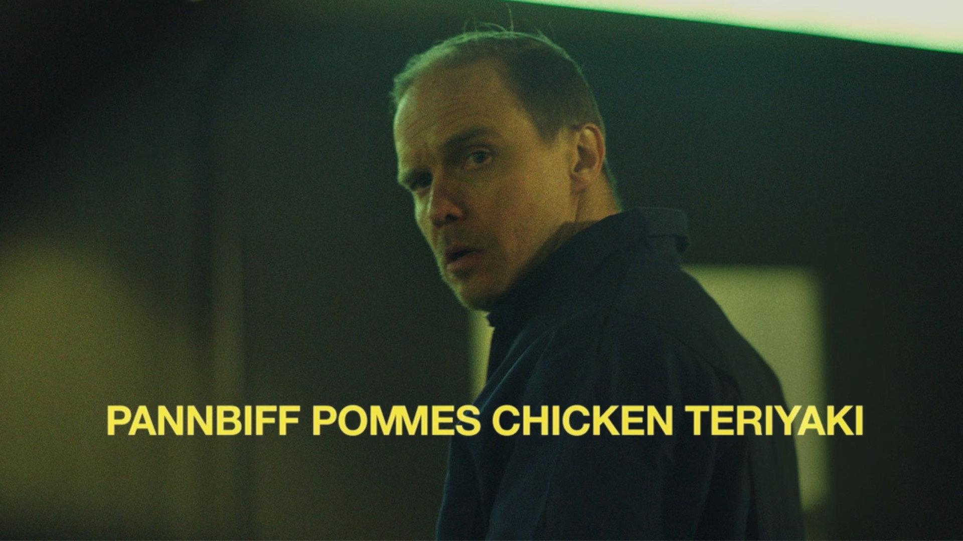 Pannbiff pommes chicken teriyaki 2025 movie scene
