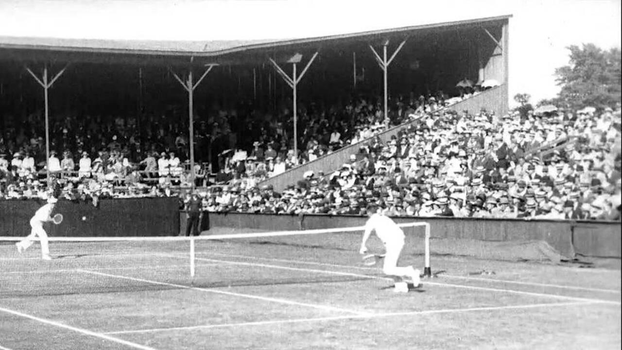 Tennis World Championships Open at Wimbledon 1921 movie scene
