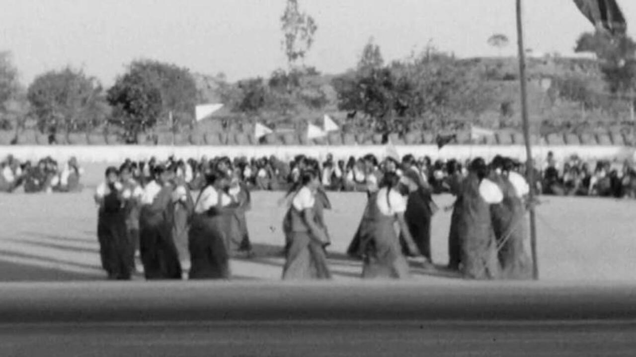 Chief Guide at Hyderabad Rally 1937 movie scene