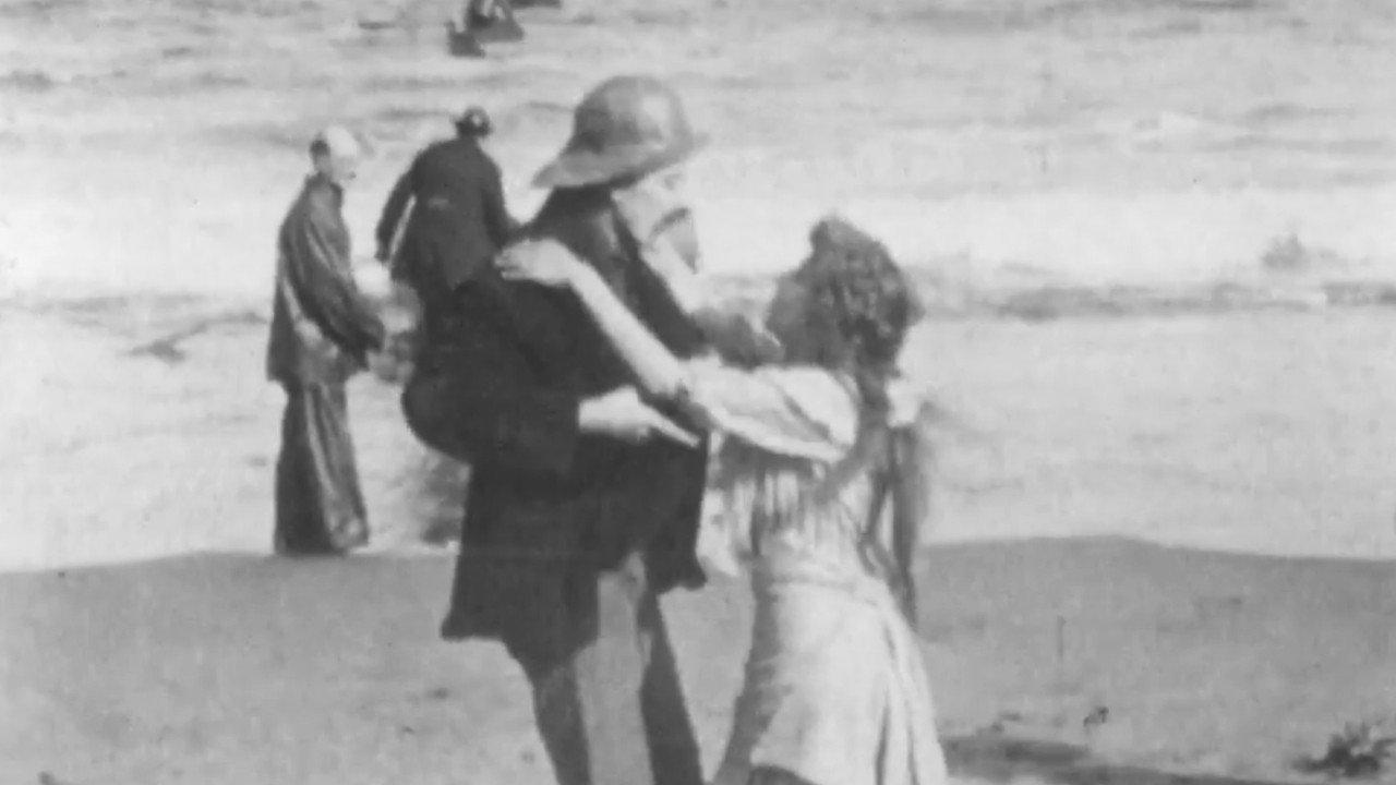 Lines of White on a Sullen Sea 1909 movie scene
