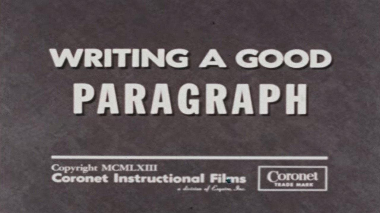 Writing a Good Paragraph 1963 movie scene