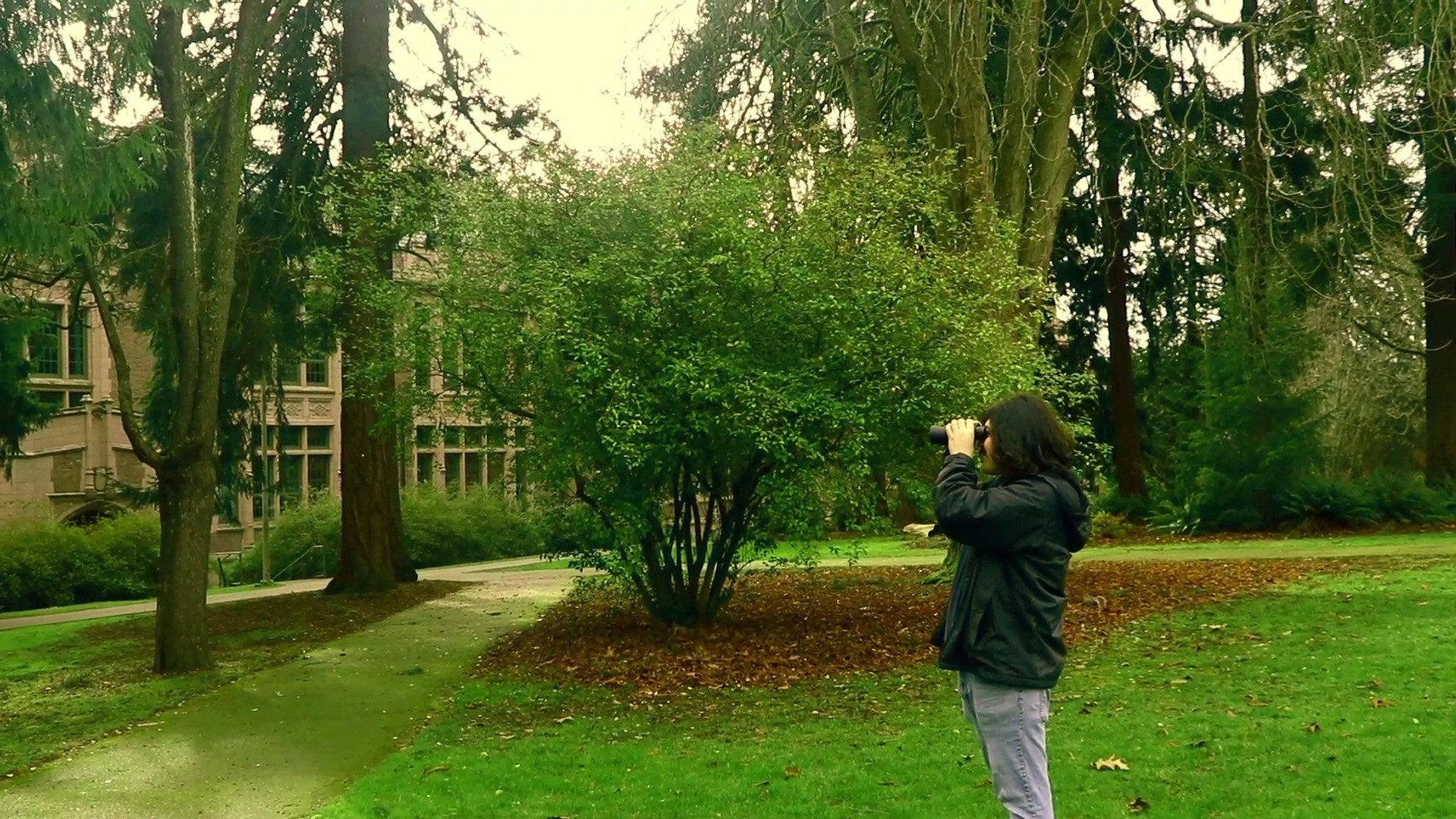 A Man Finds Binoculars  movie scene