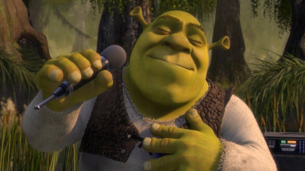 Shrek in the Swamp Karaoke Dance Party 2001 movie scene