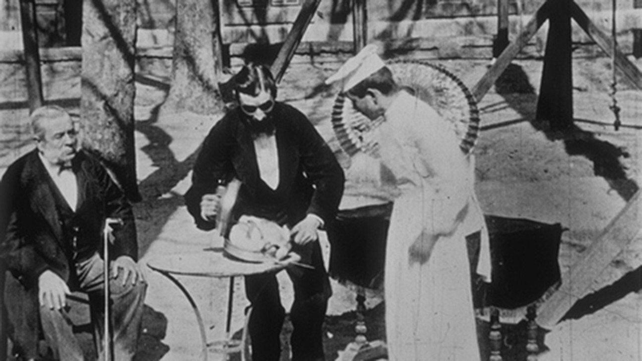 Magician, I 1897 movie scene