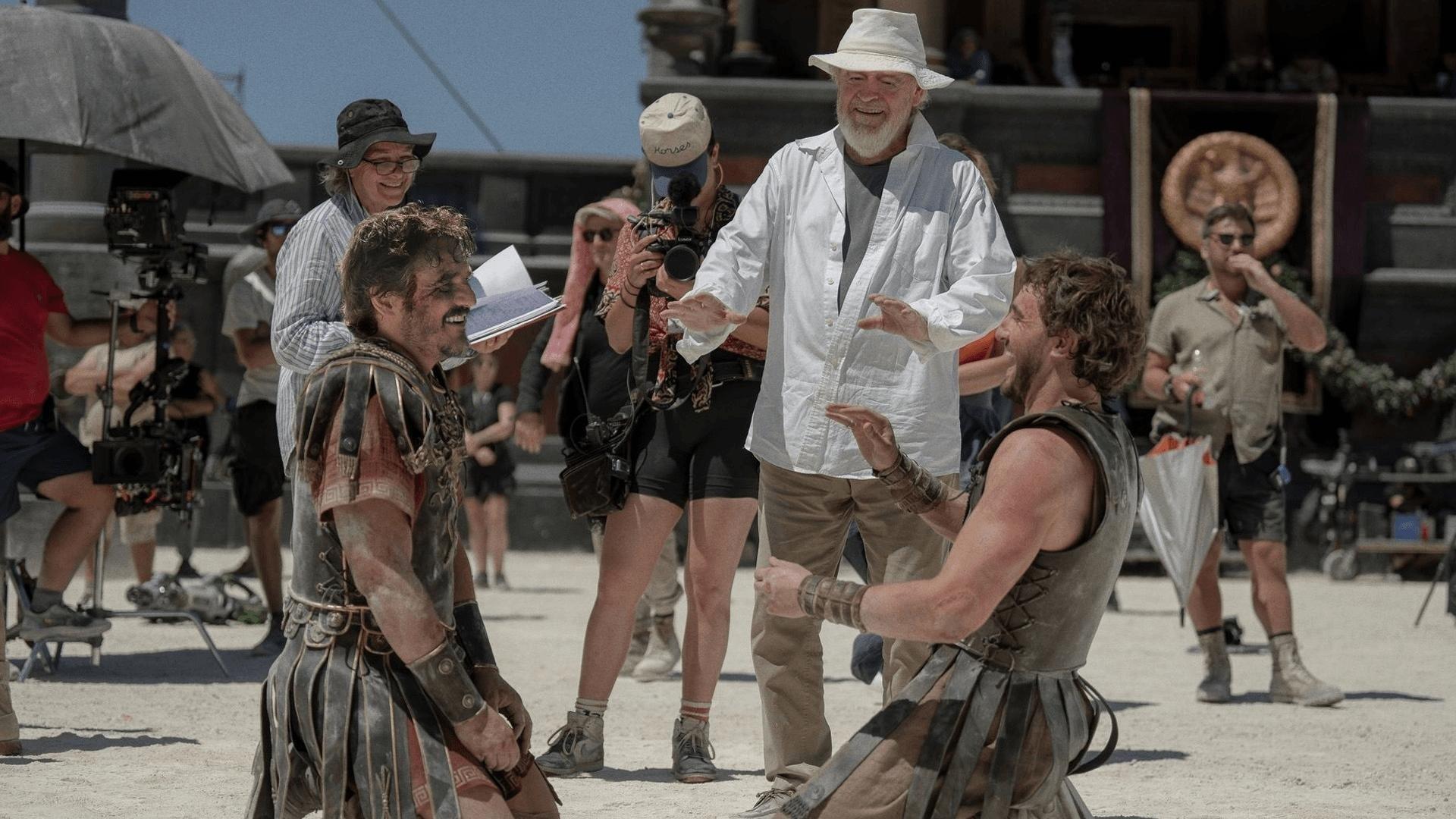 The Making of Gladiator II 2024 movie scene