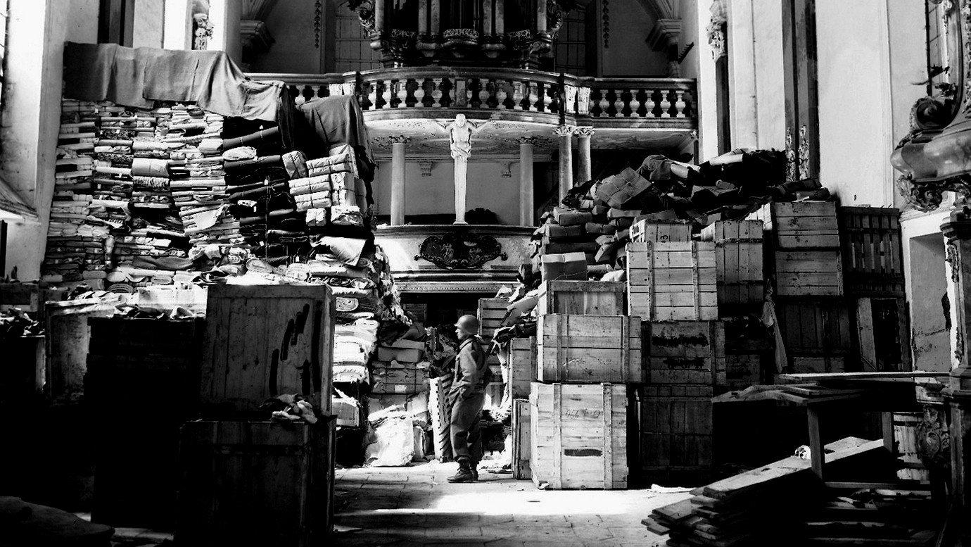 Hunting Hitler's Stolen Treasures: The Monuments Men 2014 movie scene