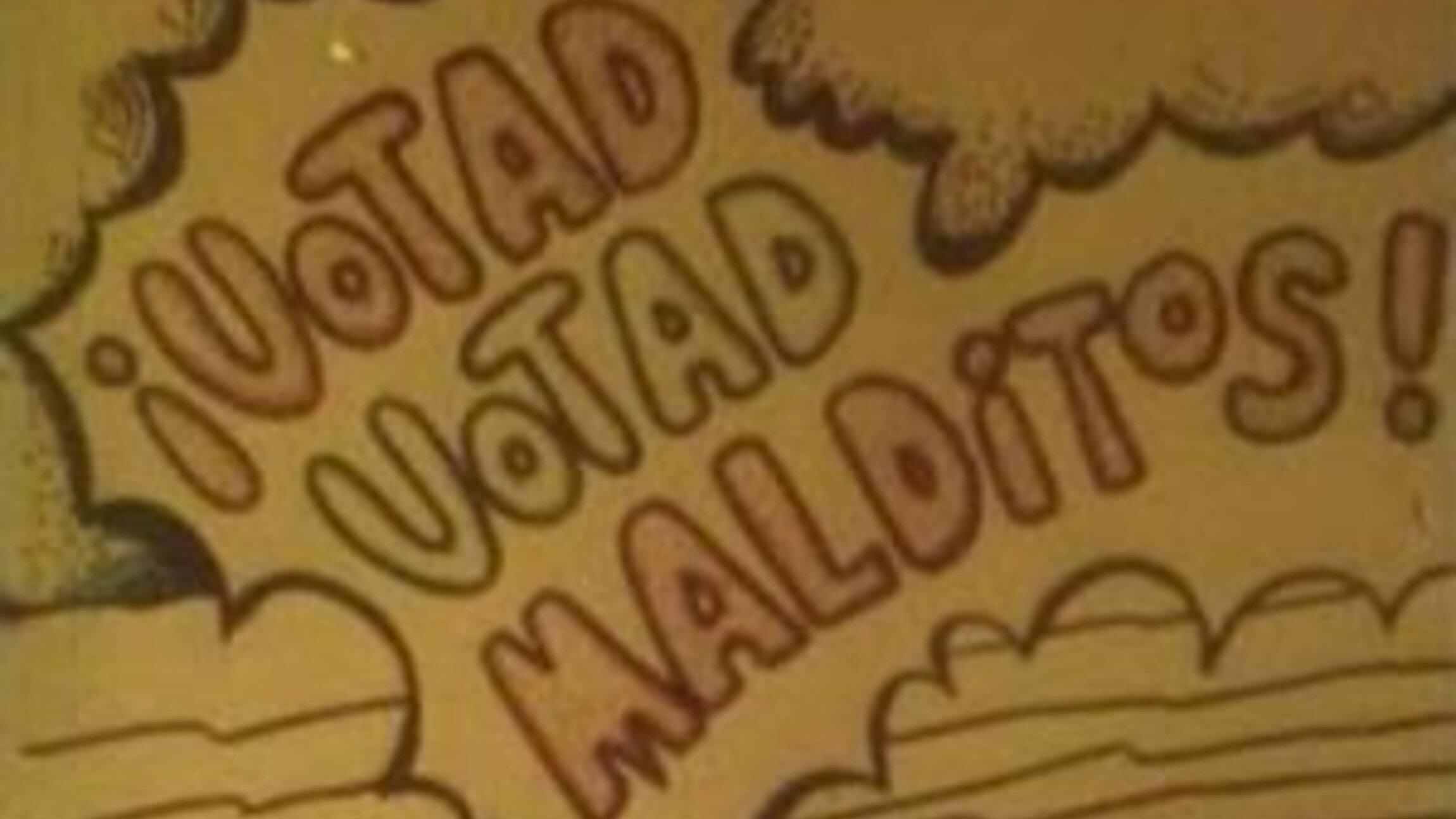 ¡Votad, votad, malditos! 1977 movie scene
