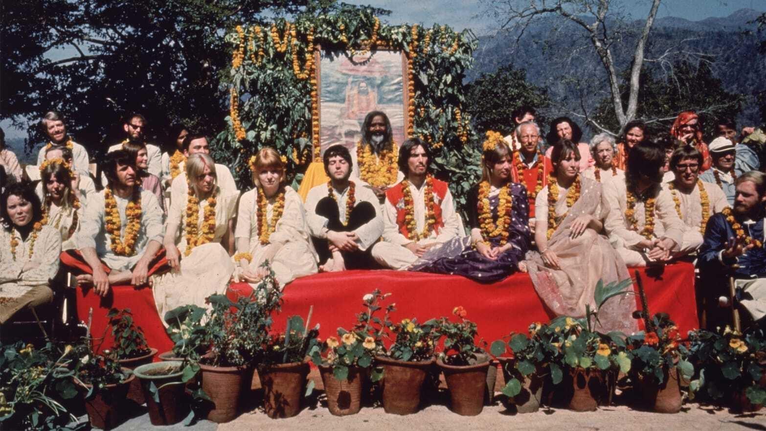 Meeting the Beatles in India 2020 movie scene