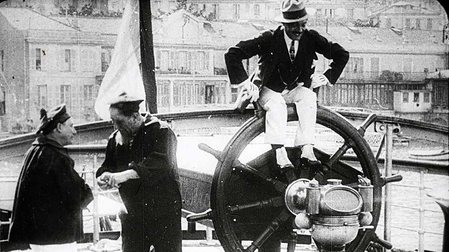 Max in Monaco 1915 movie scene