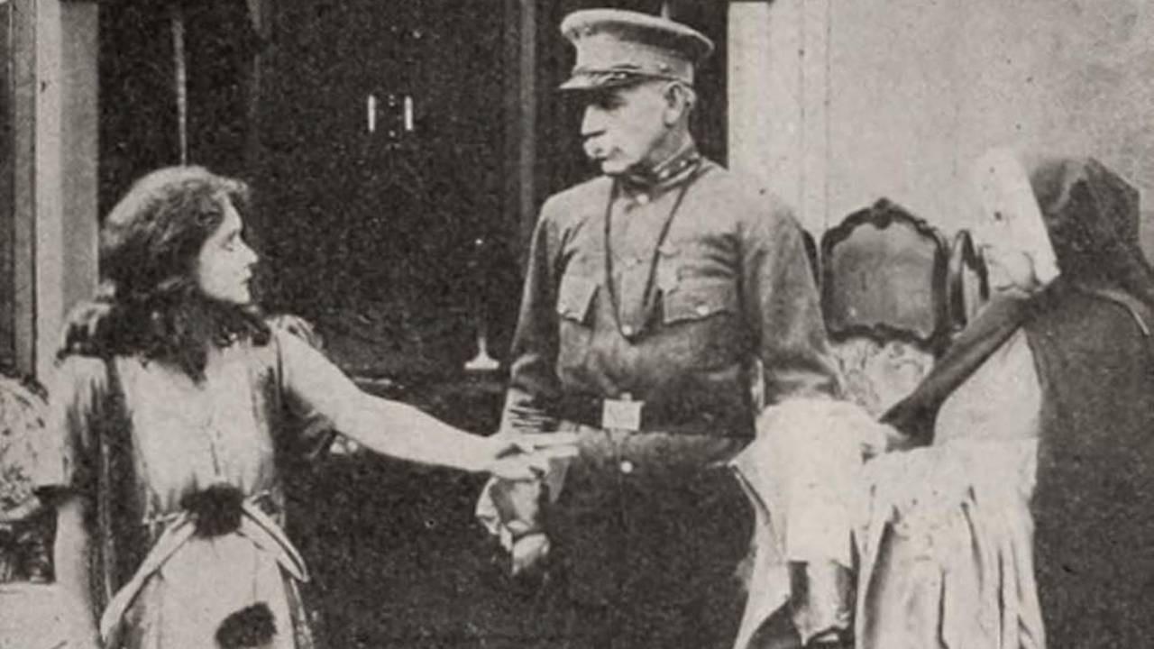 Bullets and Brown Eyes 1916 movie scene