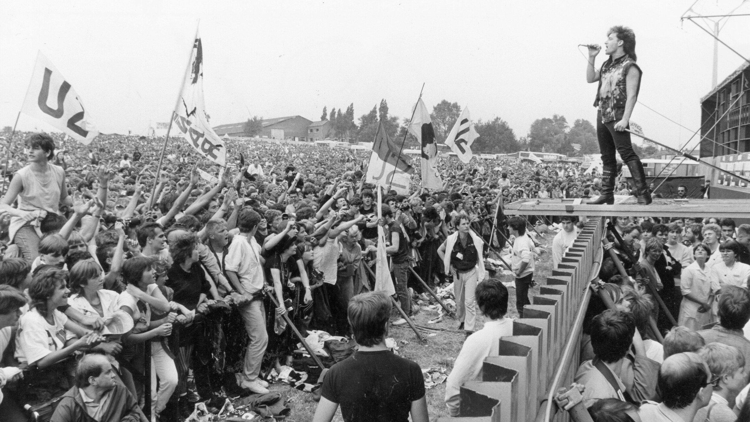 U2 Live at the Rock Werchter Festival 1982 1982 movie scene