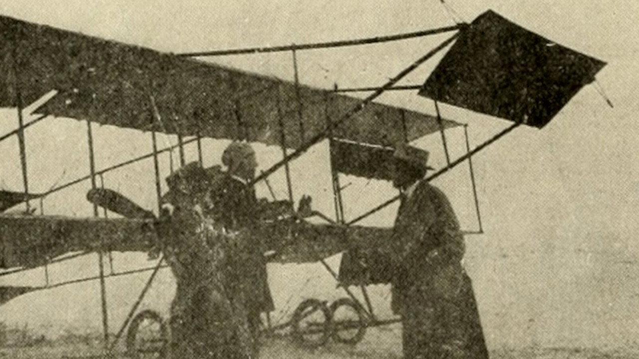 Flying to Fortune 1912 movie scene